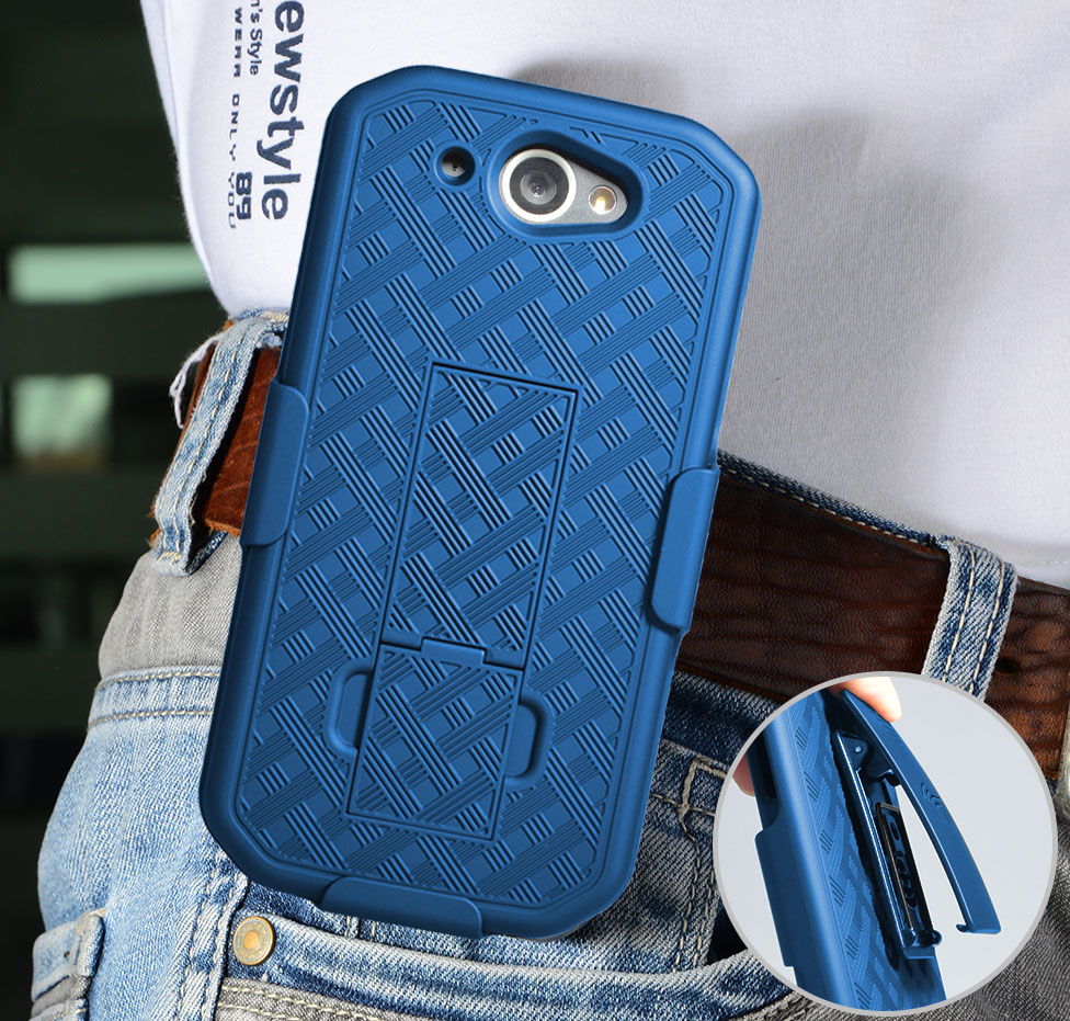 Ribbed Kickstand Case Slim Cover + Belt Clip Holster Holder for CAT